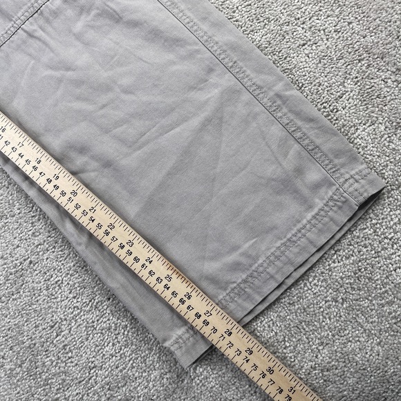 Aeropostale Pants Womens Medium Short Grey Canvas Utility Cargo Wide Leg Baggy - Picture 10 of 16